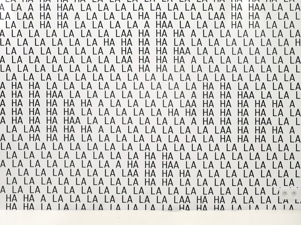 Claude Closky, ‘Stairs and Ladders,’ 2014-2015, wallpaper, silkscreen print, dimensions variable. Installation view, FR66, Paris